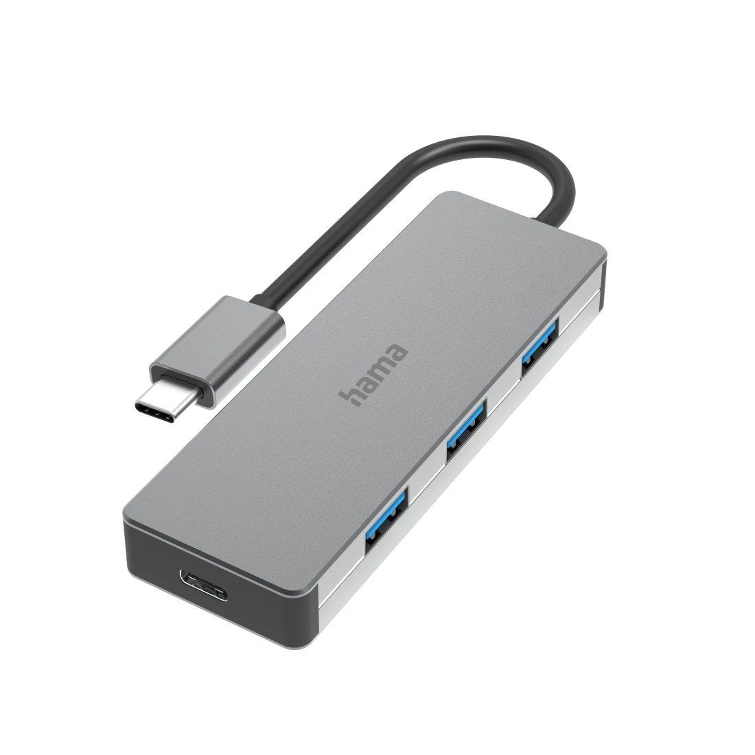 Concentrador USB-C, 4 puertos, USB 3.2 Gen2, 10 Gbit/s, aluminio
