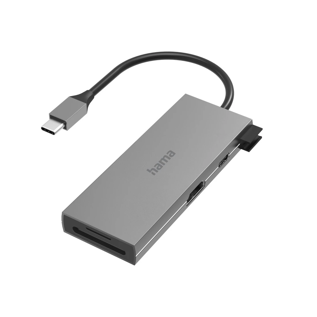 Concentrador USB-C, multip., 6 p., 2x USB-A, USB-C, HDMI, SD, microSD | Hama