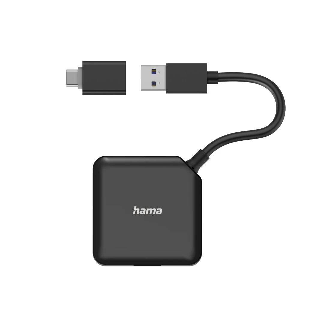Concentrador USB, 4 puertos, USB 3.2 Gen1, 5 Gbit/s, incl. adap. USB-C |  Hama