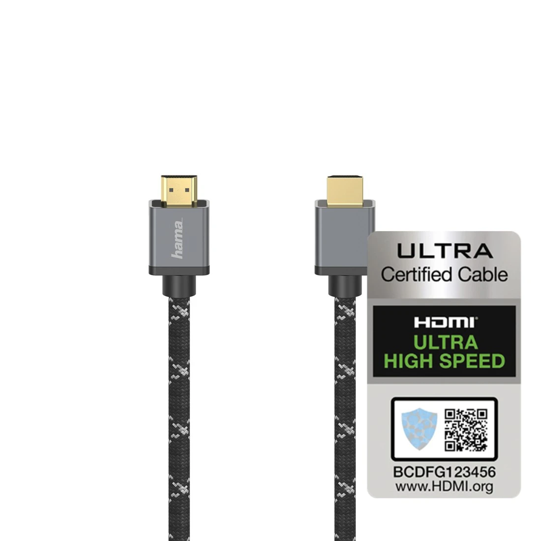Cable HDMI™ Ultra High Speed, certificado, conector-conector, 8K, alu., 2,0  | Hama