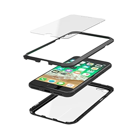 Protector de pantalla y funda para móvil con smartphone