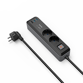 Power strip, 2-way, USB-C/A 65W