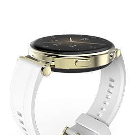 Hama Reloj Pulsera Smartwatch"GTX16", AMOLED 1.32", Impermeable, Blanco / Dorado