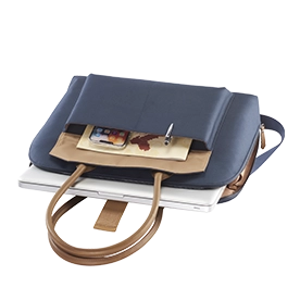 Bolsa plegable para portátil «Fabulous» de Hama, con ordenador portátil, bloc de notas y smartphone
